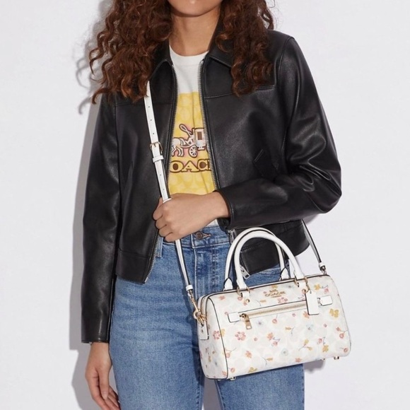 Coach Rowan Satchel In Signature Canvas With Mystical Floral Print - Picture 12 of 12